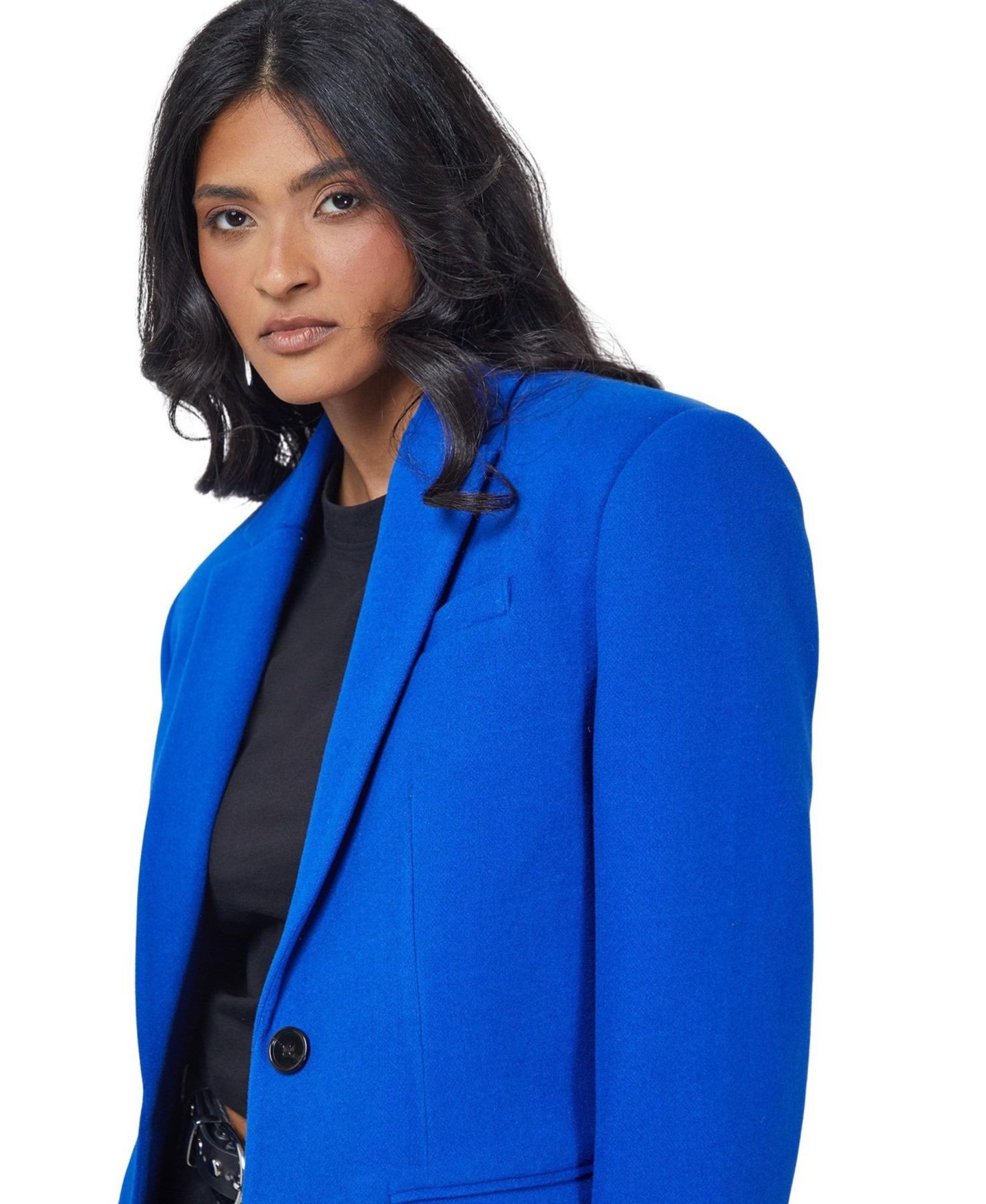 Женская куртка Warehouse Oversized Blazer, цвет: Тёмный синий — фото 4