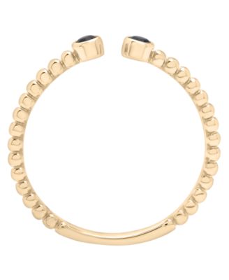 Blue Sapphire (1/10 ct. t.w.) Open Ring in 14k Gold-Plated Over Sterling Silver