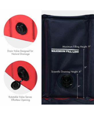 63 Inch Foldable Leakproof Dog Pet Pool Bathing Tub Kiddie Pool for Dogs Cats and Kids-Red