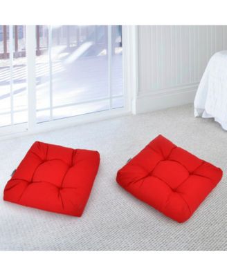 21 Inch x 21 Inch Patio Chair Seat Cushion Pads for Indoor and Outdoor-Red