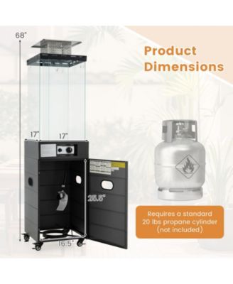 40000 BTU Patio Heater Outdoor Propane Gas Heater with Cover and Wheels