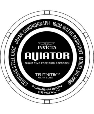 Men's 39890 Aviator Quartz Multifunction Blue Dial Watch