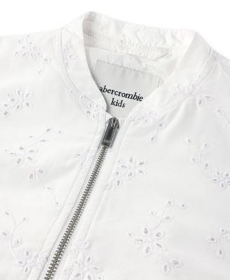 Girls' Floral Print Bomber Jacket