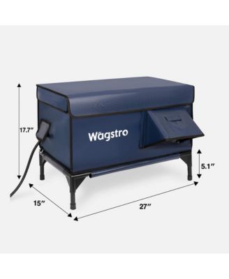 ArcticGuard Outdoor Heated Cat House – navy blue