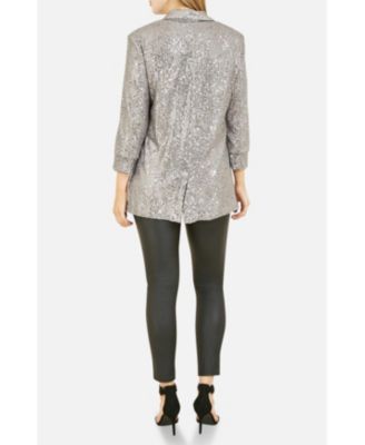 Women's Sequin Blazer With Pockets