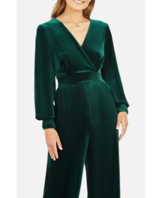 Women's Velvet Long Sleeve Jumpsuit