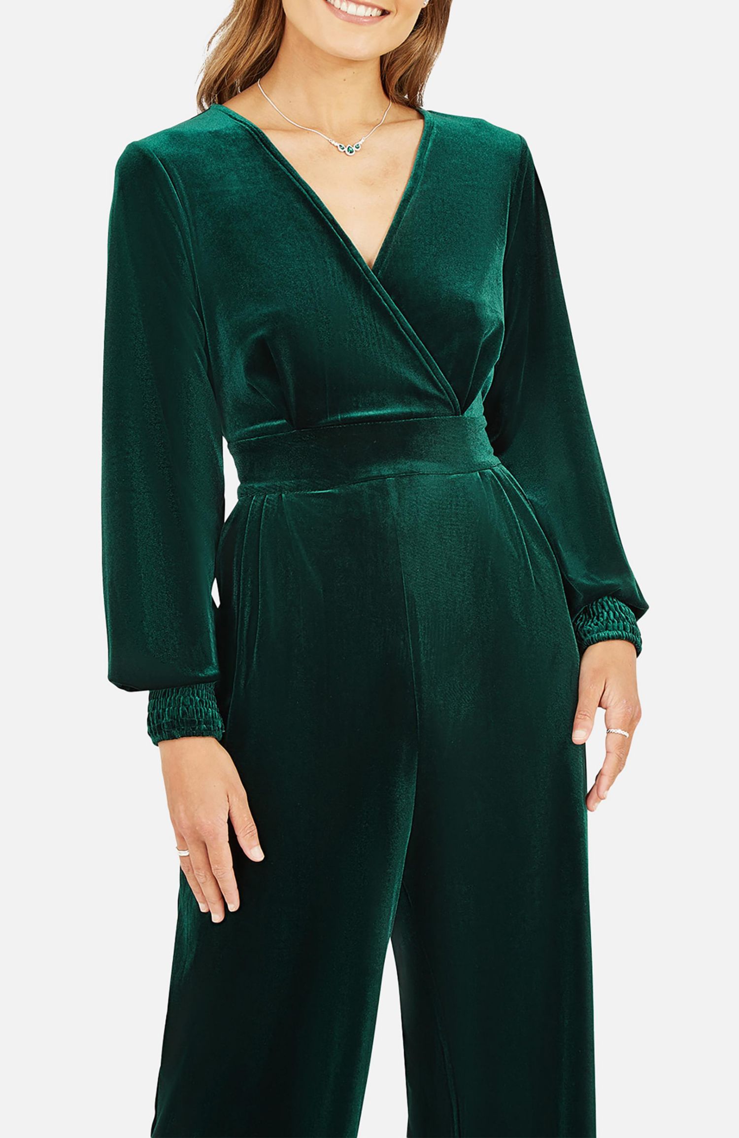 Women's Velvet Long Sleeve Jumpsuit