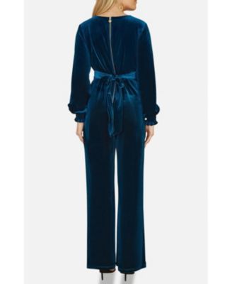 Women's Velvet Long Sleeve Jumpsuit
