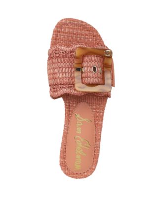 Women's Bambi Raffia Buckle Slide Sandals
