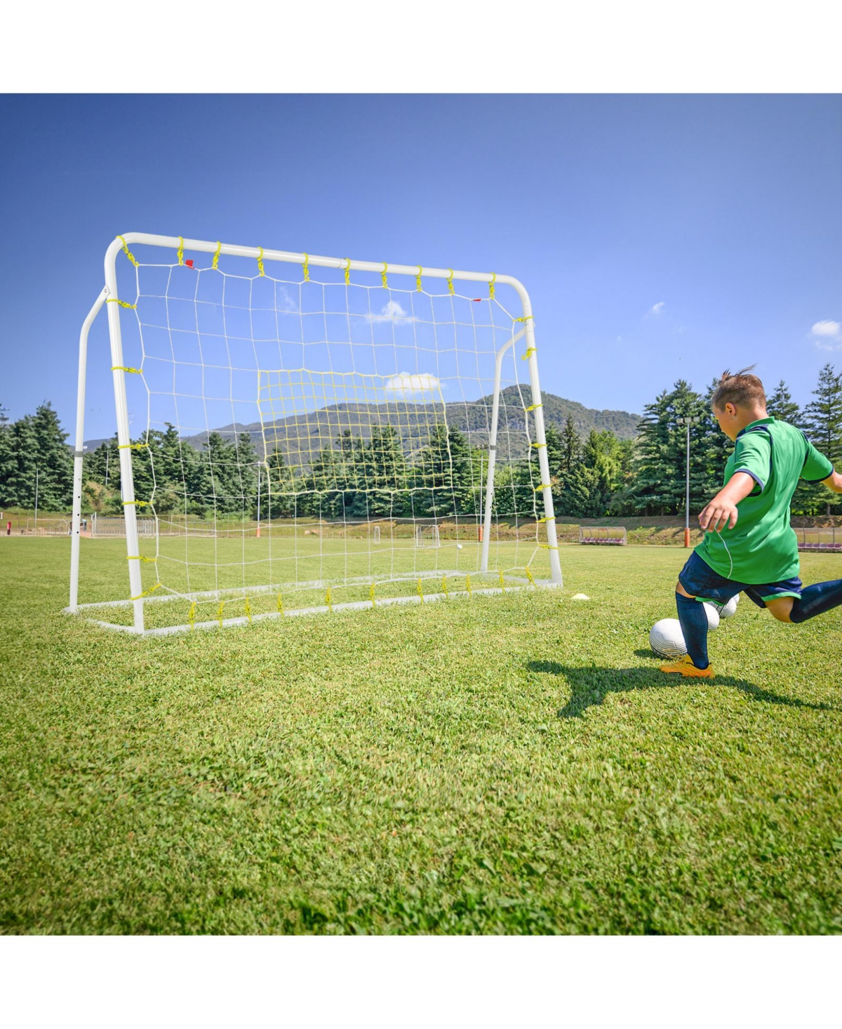 Givimo 2-in-1 Kids Soccer Rebounder and Soccer Goal with Adjustable Height