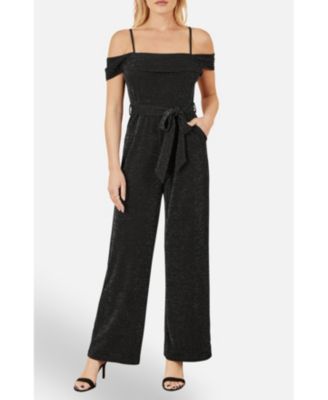Women's Sparkle Stretch Bardot Jumpsuit