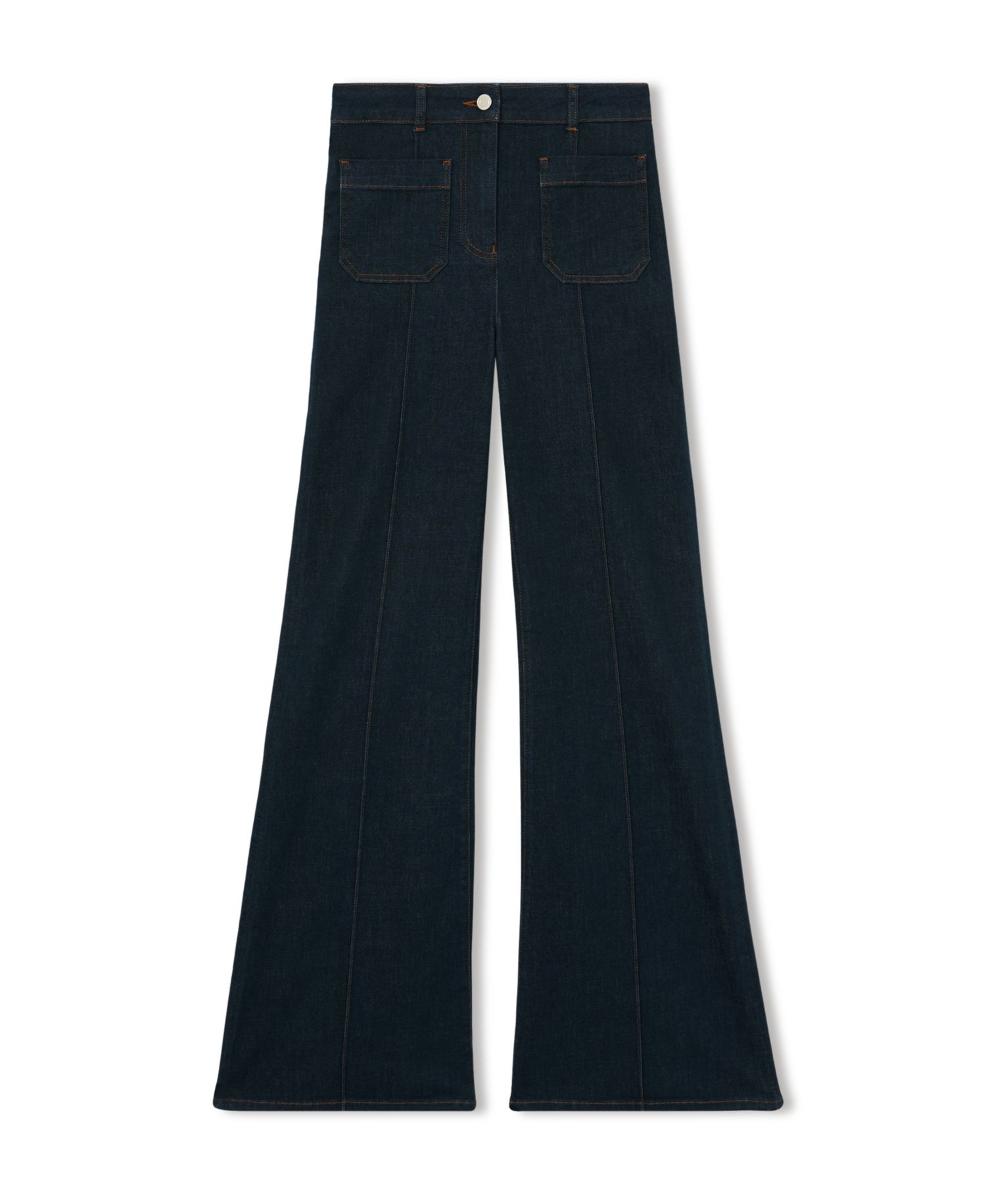 Women's Sakura Patch-Pocket Flared Jeans