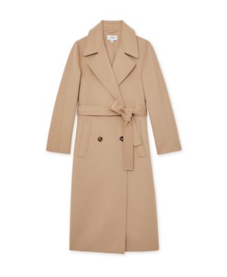 Women's Double-Breasted Blind Seam Wool-Blend Coat