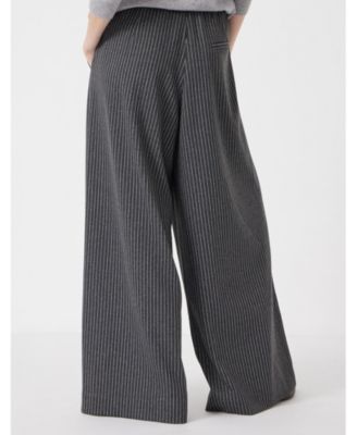 Women's Pinstripe Wide Leg Jogger