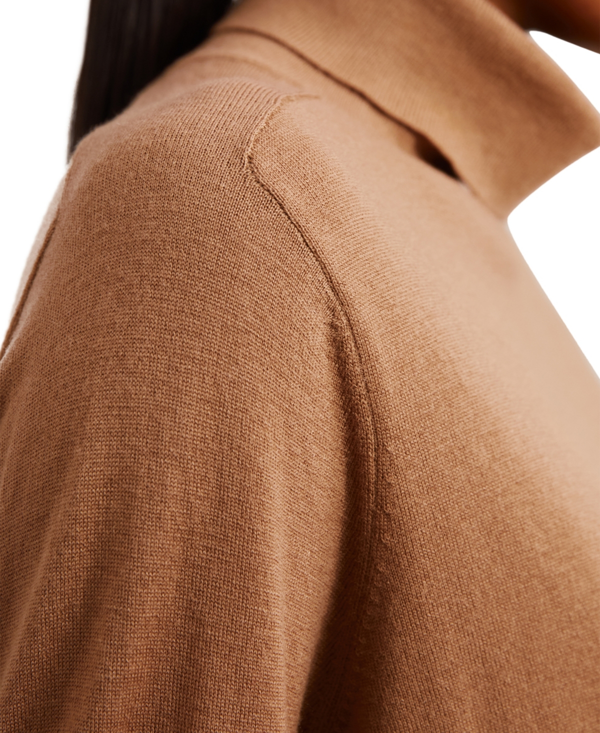 Reiss Camel Wool Roll-neck Jumper In Brown