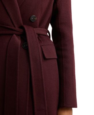 Women's Double-Breasted Blind Seam Wool-Blend Coat