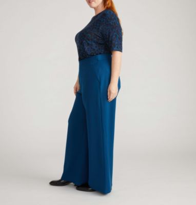 Plus Size Stephanie Wide Leg Ponte Pants