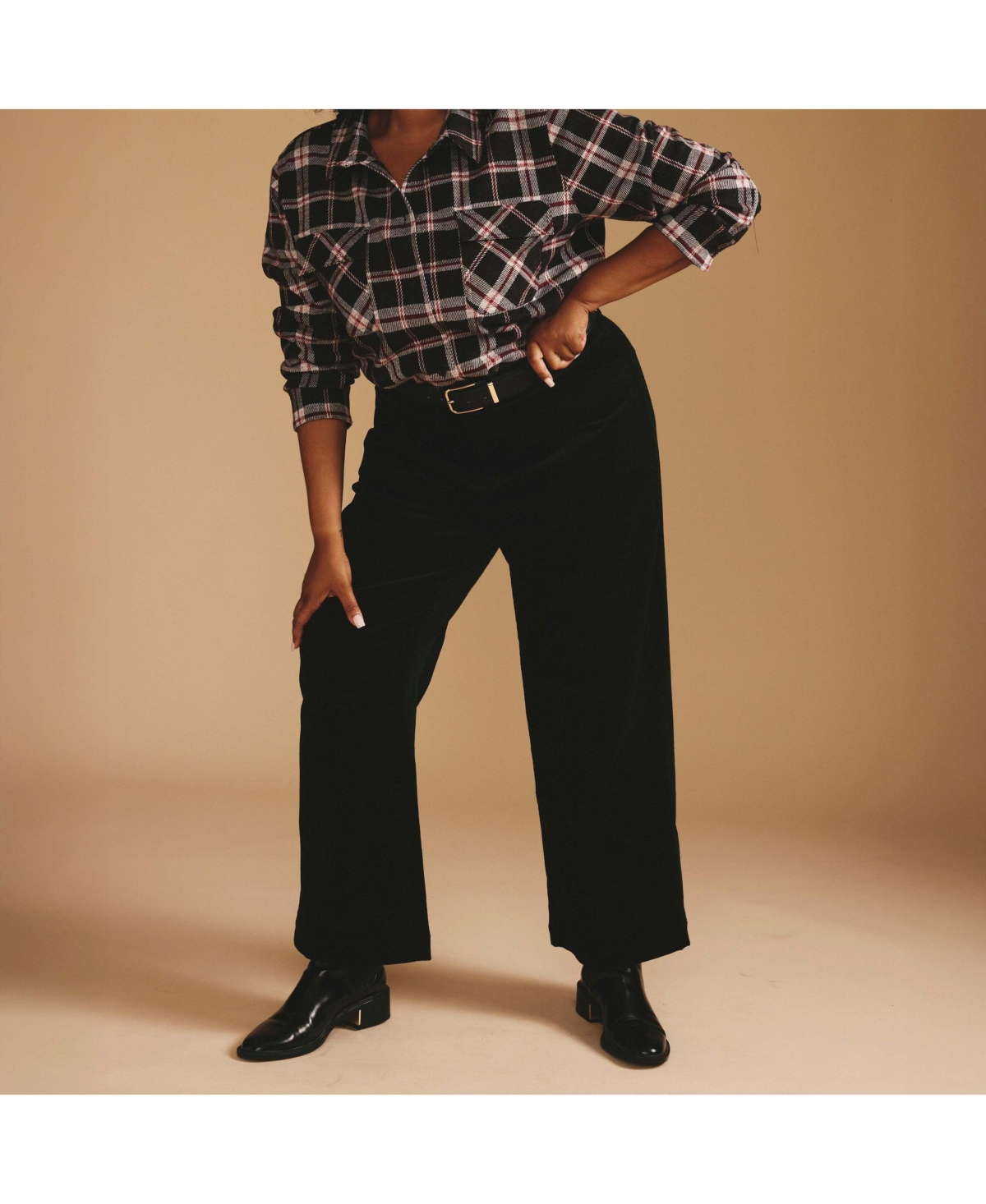 Universal Standard Women's Plus Camila Wide Leg Corduroy Pants