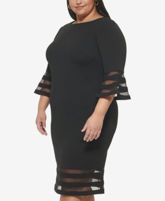 Plus Size Boat Neck Midi Dress