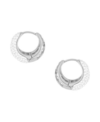 Crystal Hinged Hoop Earrings