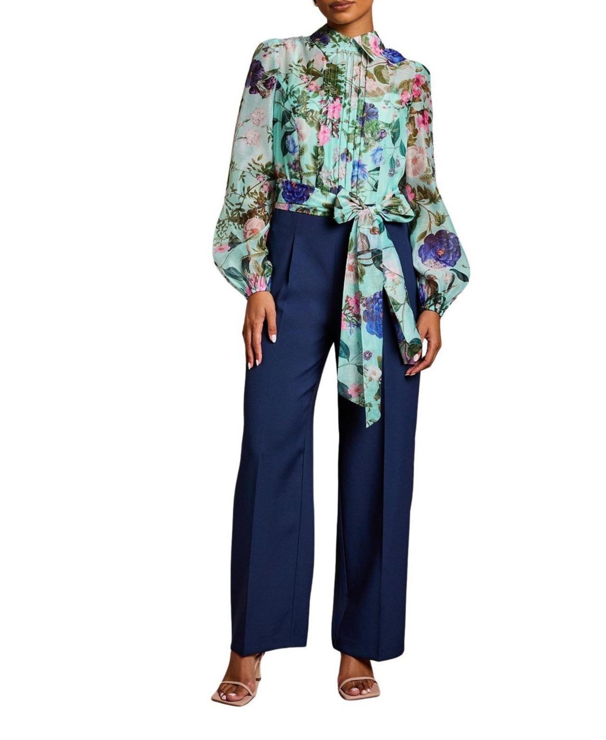 Coast Women's Pintuck Detail Wide Leg Jumpsuit