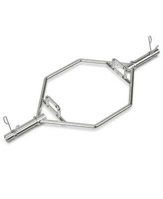 56 Inch Olympic Hexagon Deadlift Trap Bar with Folding Grips Powerlifting