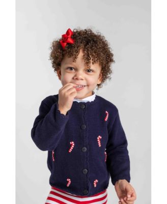 Baby Girls Tops Sweater With Candy Canes