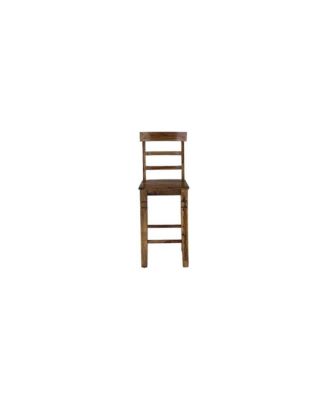 Taos Solid Sheesham Wood Bar Stool, Brown (Set of 2)