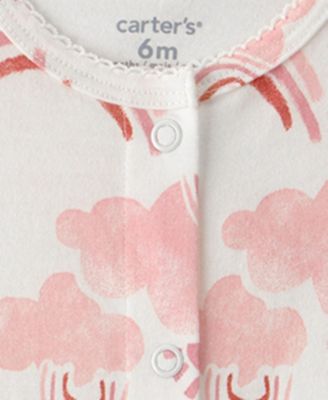 Baby Girls' Printed Snap-Up Romper