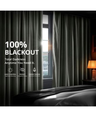 Silver Grey Signature Velvet Blackout Curtain