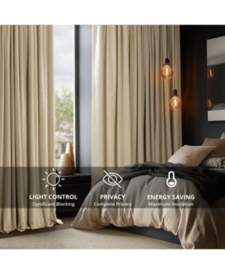 Neutral Ground Signature Extra Wide Velvet Blackout Curtain