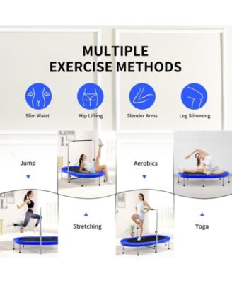 2-Person Foldable Mini Kids Fitness Rebounder Trampoline