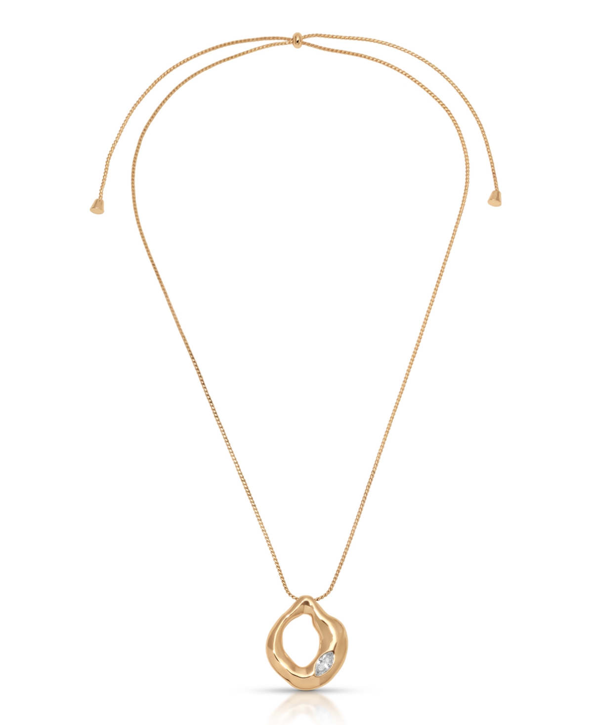 Ettika Molten Marquise Pendant Necklace