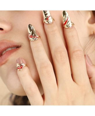 Women's The Wonder-Woman Nail Rings - California Gold (Set Of 4)