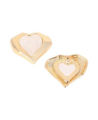 Women's The Coeur-Edge Stud Earrings - California Gold