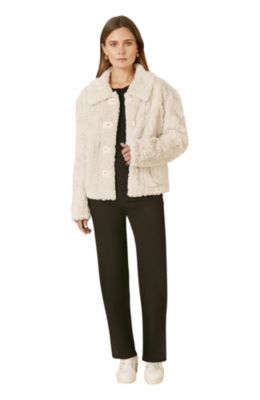 Women's Textured Faux Fur Jacket