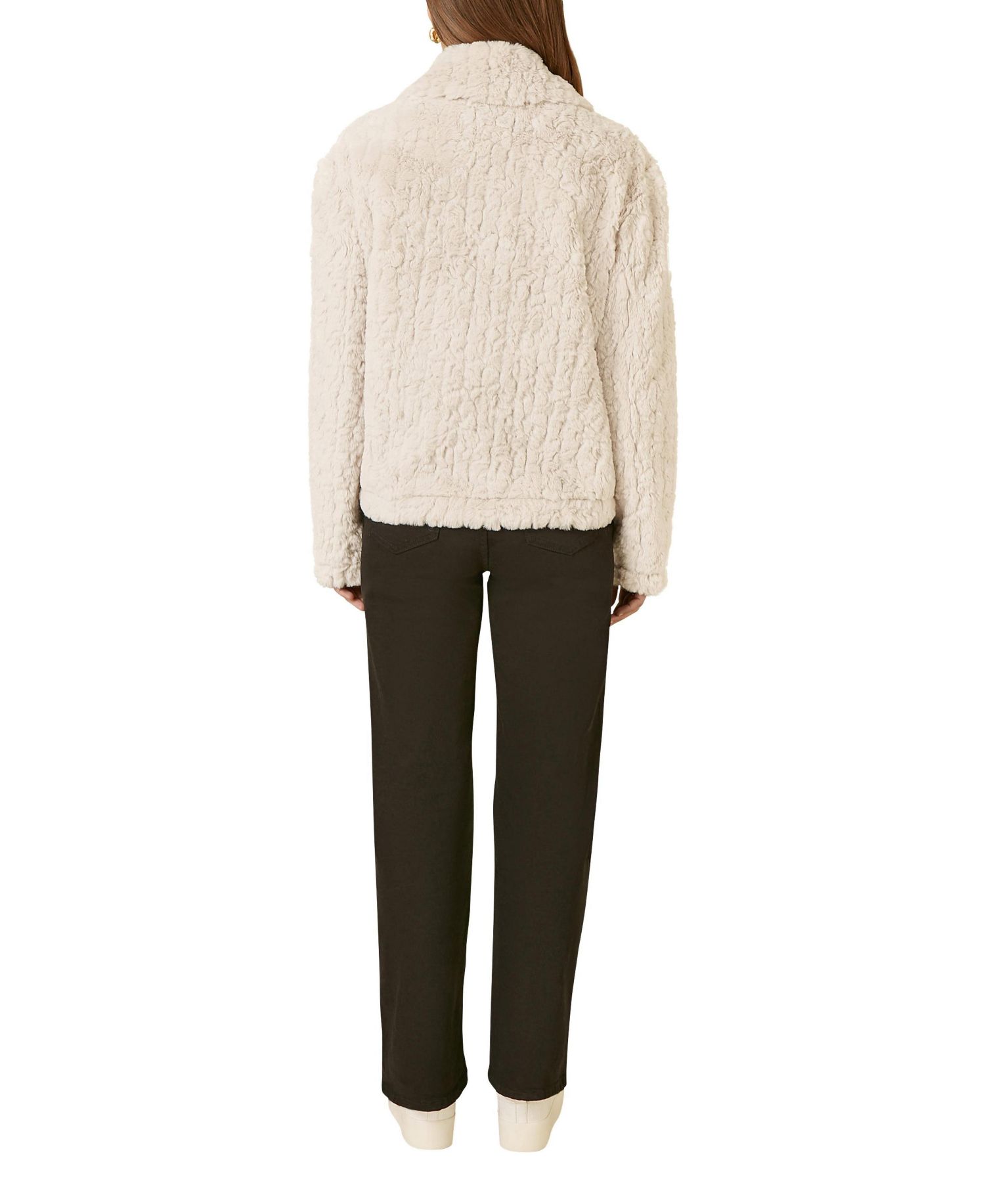 Women's Textured Faux Fur Jacket