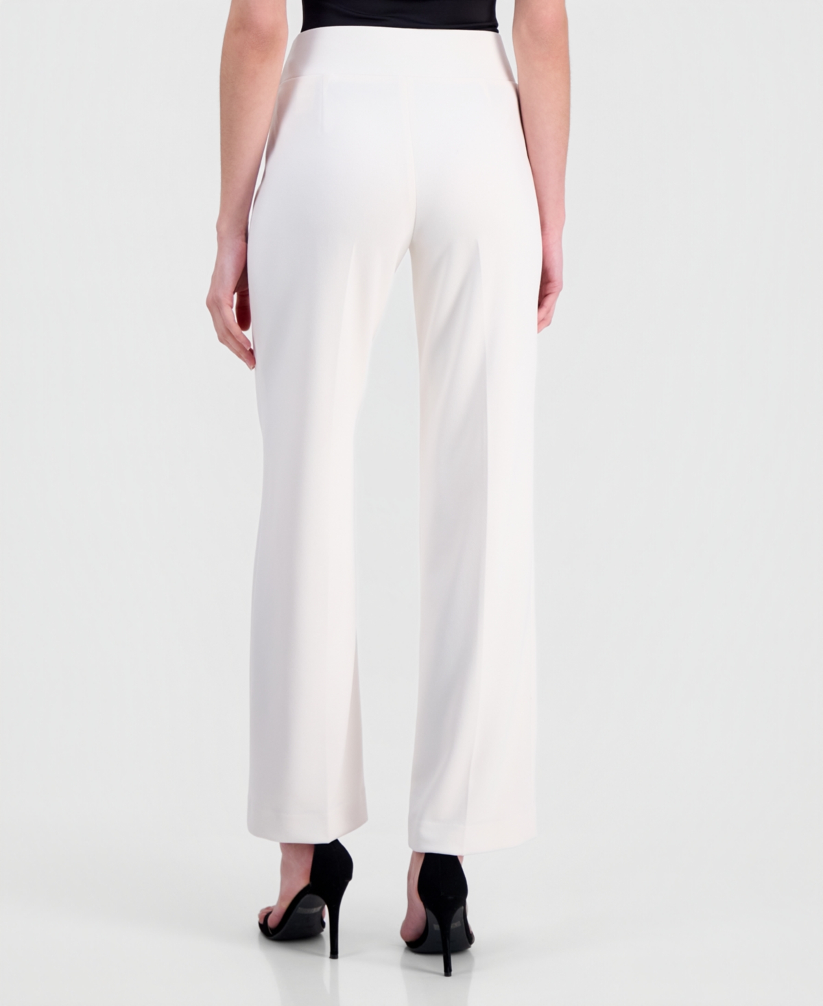 Anne Klein Women's High-Rise Wide-Leg Pull On Pants