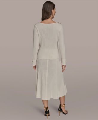 Women's Long Sleeve Button Detail Sweater