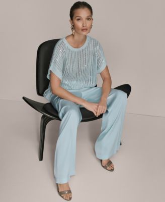 Women's Short-Sleeve Crewneck Sweater