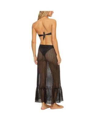 Women's Lattice Wrap Maxi Skirt Cover-up