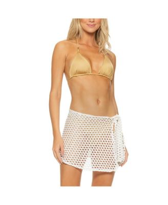 Women's Lattice Mini Skirt Swimsuit Cover-up