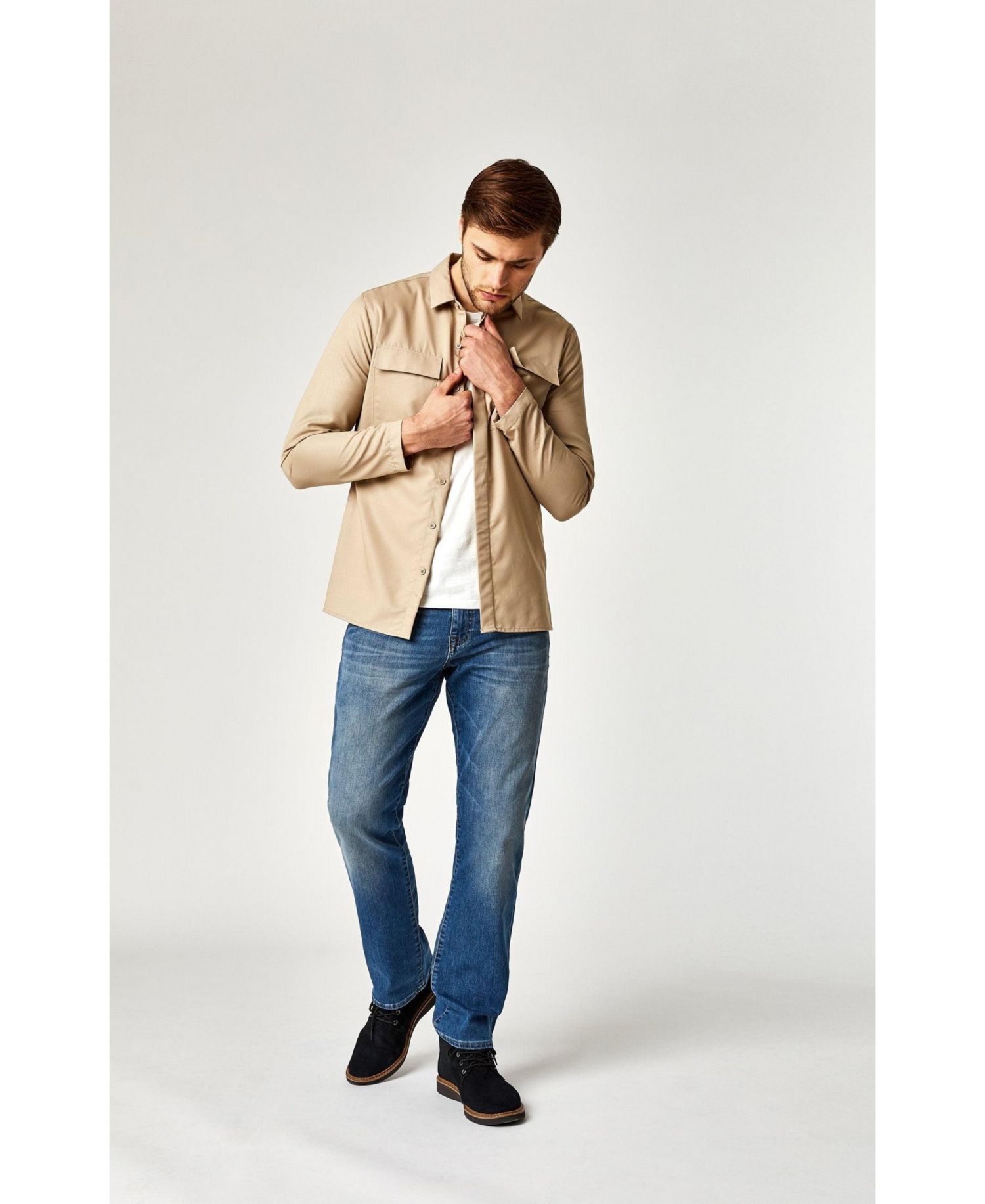 Men's Myles Straight Leg in Mid Shaded Williamsburg