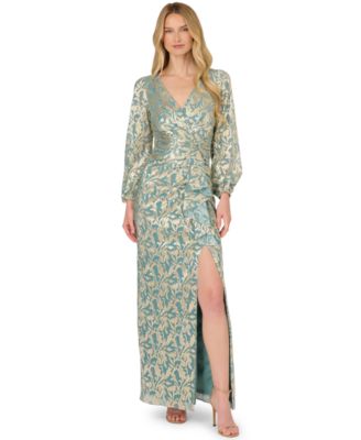 Adrianna Papell - Women's Metallic Crinkle Dress