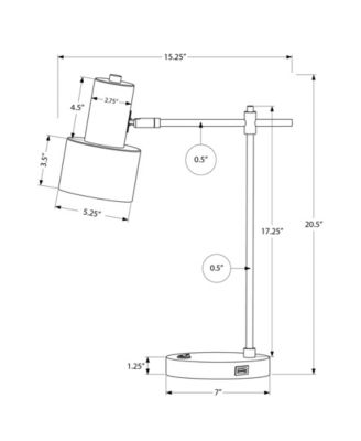 Lighting 21" Metal Table Lamp