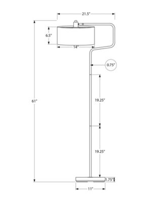 Lighting 61" Metal Floor Lamp