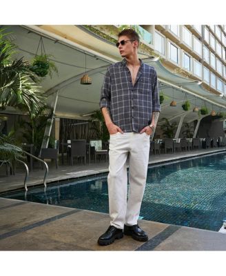 Men's Charcoal Grey BiGraph-Check Shirt