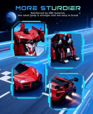 1:18 RC Transforming Robot Car with One-Click Deformation, 2.4GHz RC Car with LED Lights, 360&deg; Rotation & Demo Mode
