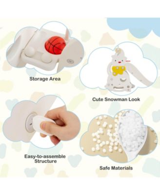 7-in-1 Toddler Slide with Height Adjustable Basketball Hoop & Swing Golf Soccer