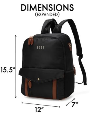 Luxe Journey 15.5" Twill and Faux Leather Backpack